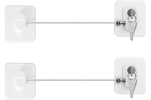 2Pcs Fridge Door Lock,Mini Fridge Door Locks,Freezer Lock and Child Safety Cabinet Lock with Keys.Fridge Freezer Refrigerator