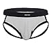 YiZYiF Men's Open Butt Jockstrap Briefs Mesh Fishnet Underwear Black Medium