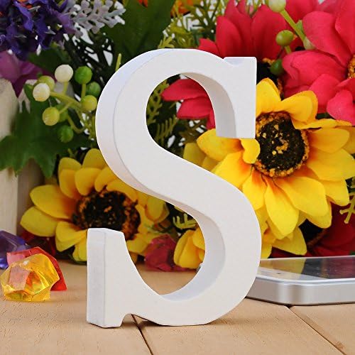 JINGXU Wooden Letters A-Z 26 Alphabet Letters DIY for Wedding Birthday Party Home Decorations (S)
