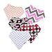 Baby Bandana Drool Bibs by Rain Lotus, Unisex 5 Pack Absorbent Cotton, Drooling and Teething Cute Baby Gift Set for Girls & Boys