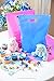 Plastic Thank You Gift Bags with Die Cut Handles 12x15 Inch with 3 Inch Gusset (100) - Pink and Blue Glossy Pastels, Thick Poly - Retail Merchandise Shopping, Trade Shows - Quality Made - Bonus ebook