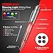 Write-Light 4 Pack LED Light Pens. Each Pen Has Its Own Color of Light: Red, Blue, Green, White. (Black Ink) For Students, Nurses, Doctors, Travel, Restaurants, Dream Journal, Night Writing Gift Idea.
