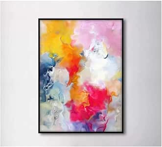 Juabc Pinturas Decorativas Rojas Grandes Abstractas, Pintura De La Lona