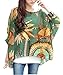 iNewbetter Womens Floral Batwing Sleeve Chiffon Beach Loose Blouse Tunic Tops (Pattern 01)