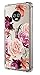 Moto G6 Case,Moto G6 Case with Flower,LUOLNH Slim Shockproof Clear Floral Pattern Soft Flexible TPU Back Cover for Motorola Moto G6 (Purple)