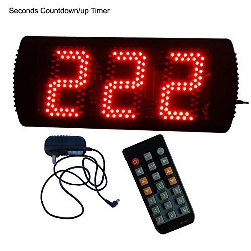 AZOOU IR Remote Control 5" LED Days Countdown Timer Support Max 999 Days Count Red Color