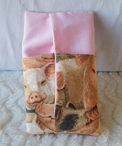 Handmade Small Pig Pink Accessory Case Eyeglasses Tissue Pink