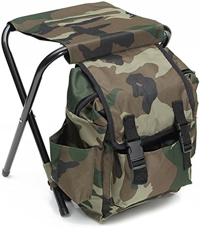 tyrrdtrd Portable Outdoor Camouflage Folding Chair Backpack, Convenience Camping Fishing Stool Seat Accessories