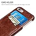 iPhone 8 Case,iPhone 7 Case, Benuo [Card Slot Vintage Series] Genuine Leather Soft Leather Case, 2 Card Slots, Ultra Slim Leather Case Back Cover for Regular iPhone 8/iPhone 7(Stylish Brown)