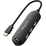 HDMI Switch 4K@60Hz【Upgraded】3 in 1 Out HDMI Switch Splitter, 3 Port Hdmi Switch Box Supports Full HD 4K 1080P 3D,Multi Port 