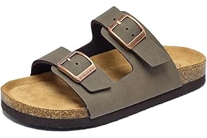 EQW Kids Sandals with Cork Footbed,Boys&Girls Slides,Hiking,Non-slip,Adjustable Buckle for Indoor & Outdoor Summer