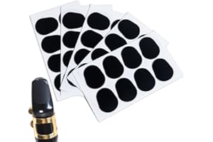 Haikole Saxophone Mouthpiece Pads 40pcs Clarinet Mouthpiece Pad,alto Sax Mouthpiece Pads for Beginners, Musicians, Saxophones and Clarinets,Black Clarinet Mouthpiece Patch (40)
