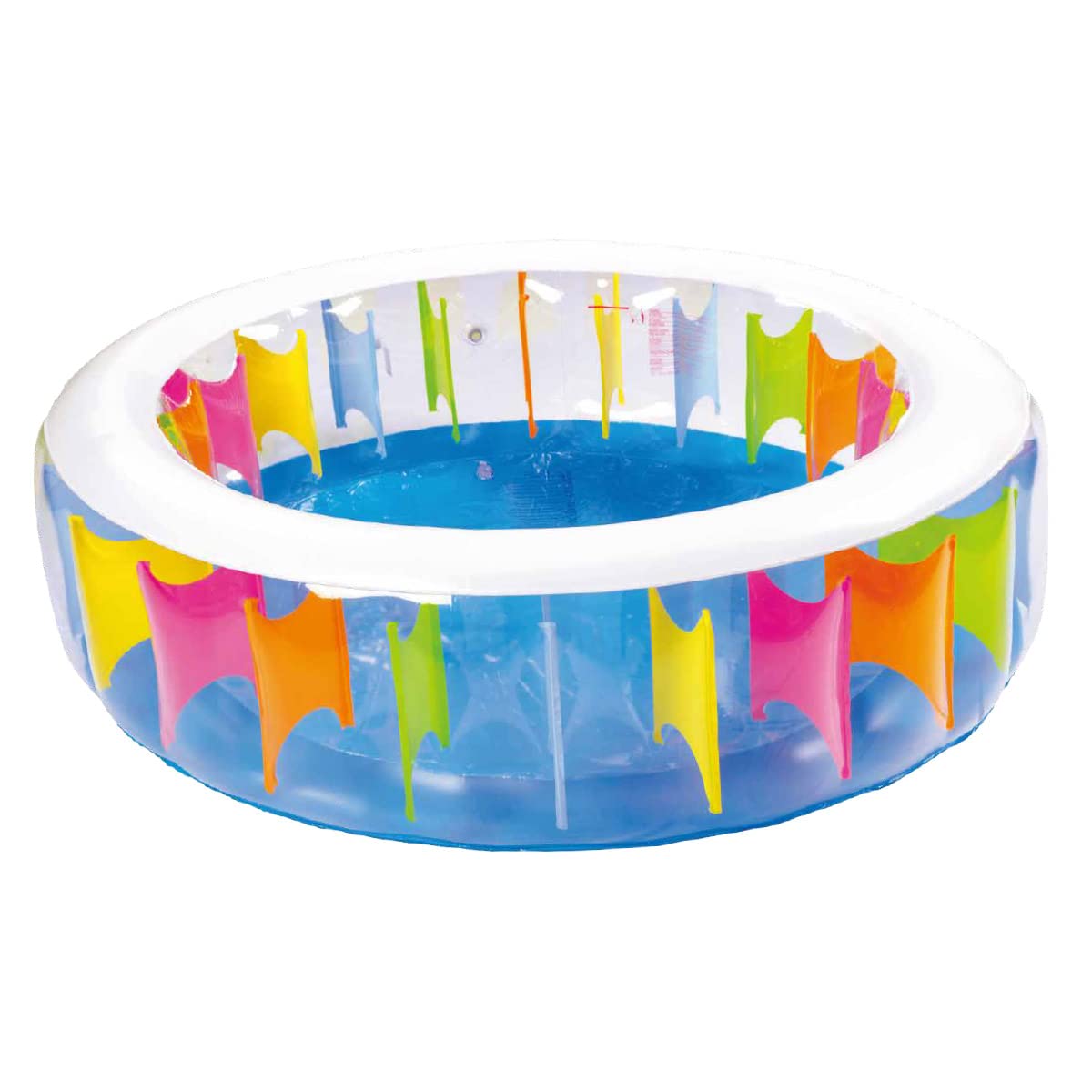 Jilong Giant Rainbow Pool - transparent children´s pool with rainbow design on inside, ø190 x 50cm
