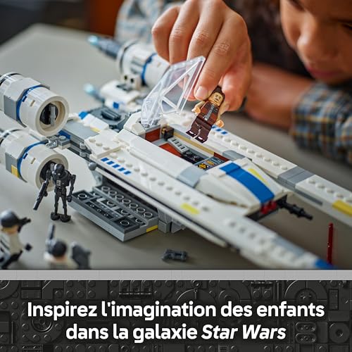 Star Wars : Andor Le Chasseur Stellaire U-Wing De l’Alliance Rebelle Jeu avec Ailes Articulées - 3 Minifigurines & Figurine Droïde K-2SO - Cadeau pour Garçon 8 Ans & Fans De Andor Saison 2 75399