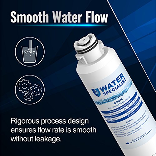 Waterspecialist DA29-00020B Refrigerator Water Filter Replacement for Samsung DA29-00020B, DA29-00020A, HAF-CIN/EXP, 46-9101, 4 Pack
