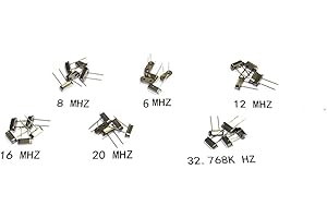 Bolsen 24PCS 6Mhz 8Mhz 12Mhz 16Mhz 20Mhz 32Mhz Mhz Crystal Oscillator HC-49S Each 4pcs