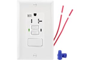 Wengart GFCI Combination Switch,AC120V 20Amp Weather-Resistant and Tamper-Resistant LED Indicator,ETL Listed,Back &Side Wire,White