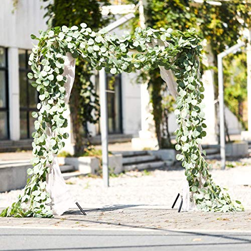 LYLYFAN Eucalyptus Garland 6Ft Artificial Eucalyptus Garland Eucalyptus Greenery Garland Wedding Backdrop Arch Wall Decor - Thumbnail 2