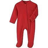 GLEAMING GRAIN Baby Kids Sleep and Play Baby Cotton Sleeper Zip Front Footed Pajamas 0-12 Month