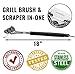Grillaholics Grill Brush for Outdoor Grill - Safe Bristle Free BBQ Brush with Built-in Scraper – The Perfect Grilling Accessory for Cleaner Grilling