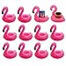 12 Pack Inflatable Flamingo Pool Float Drink Holder Pool Floats Toy for Flamingo Party Supplies, Kids Bath Toys