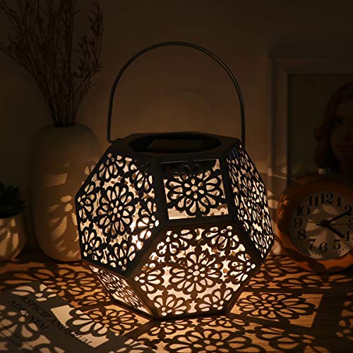 LEDMOMO Retro Solar Laterne Diomand Geformt Hängende Landschaft Licht Wasserdichte LED Garten Beleuchtung für Hausgarten Dekoration – Bild 3