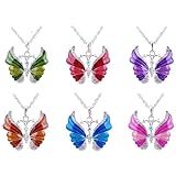 Eyourlife Christmas New Fashion Retro Butterfly Crystal Rhinestone Pendant Necklace