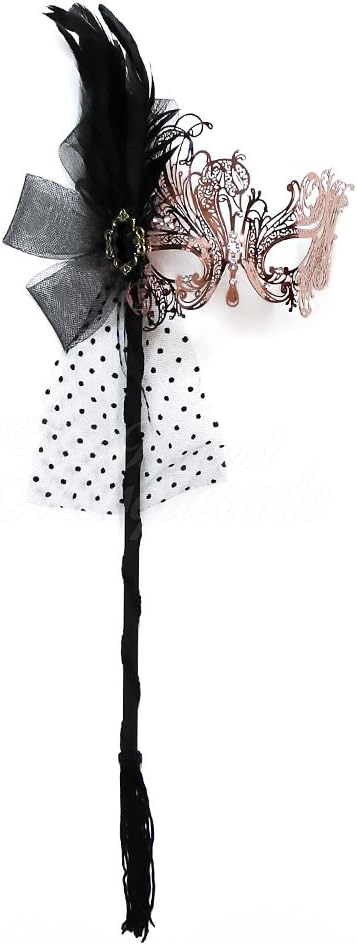 Beyondmasquerade Rose Gold Masquerade Mask Stick