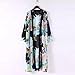 Perman Women Boho Printed Chiffon Shawl Long Kimono Cardigan Cover up Blouse