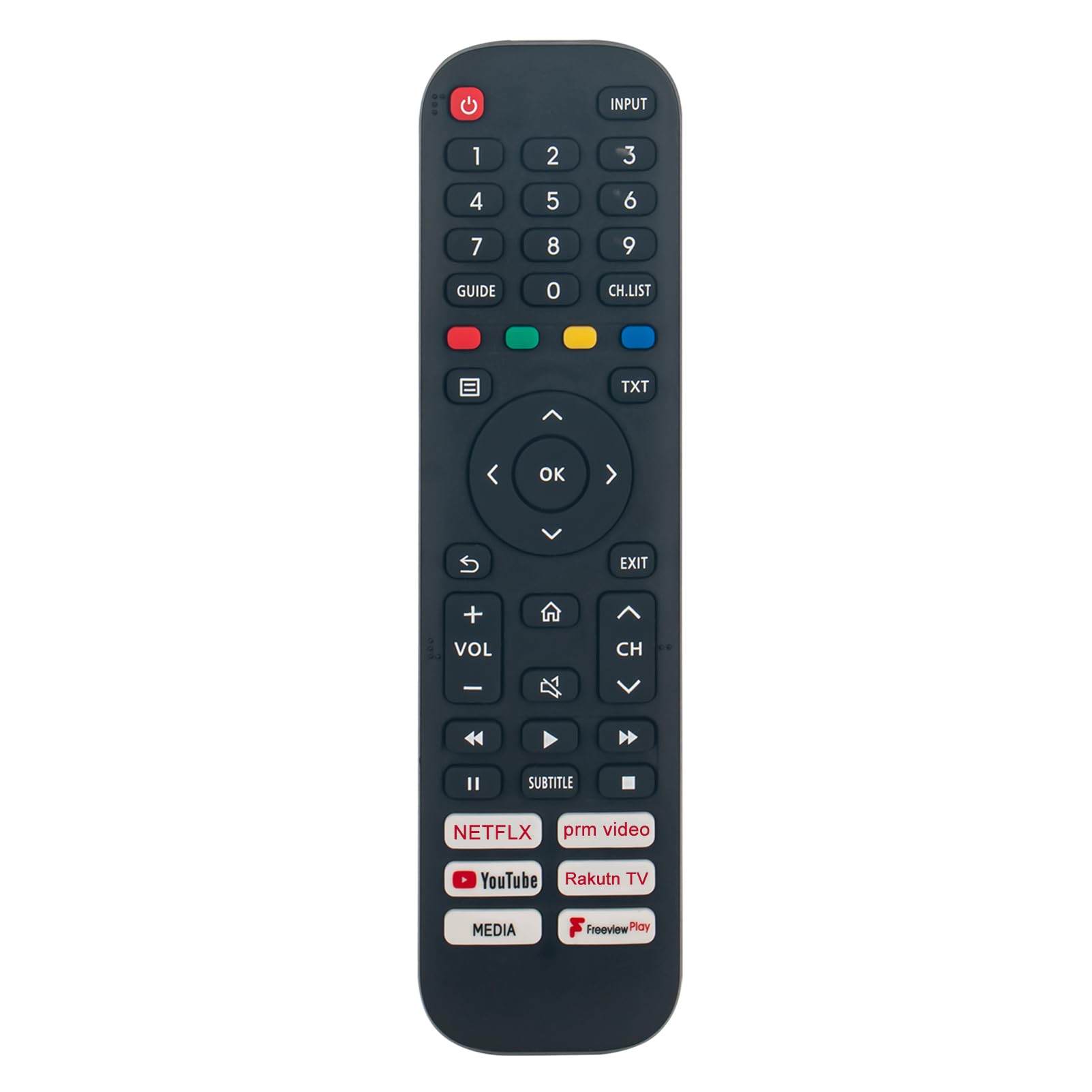 VINABTY EN2Y30H Replacement Remote Control fit for Hisense VIDAA 2020/2021 TV T279823 32A5600FTUK 40A5600FTUK HE32E5600FHWTS HE40E5600FFWTS