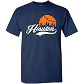 Xtreme Apparrel Cityscape Skyline Men's T-Shirt for Baseball Fans