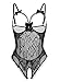 Lingerie for Women Sexy One-Piece Teddy Lingerie Bodysuit Lace Nightie (Medium (fits Like US Small), .Black)