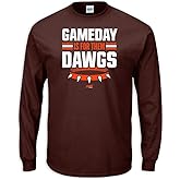 Smack Apparel Gamedays Long Sleeve T-Shirt for Cleveland Football Fans (SM-5XL) (Brown Long Sleeve, Large)