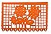 Mexican Tissue Papel Picado Banner I Salio El Sol I 12 Tissue Panels in Medium Size Multi-Color I Colors and Designs as Pictured
