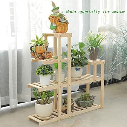 HBY Estante tridimensional de plantas de cuatro plantas, superior ...