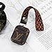Fine Leather Airpods case Cover, Luxury Airpod case Cover, with Anti Loss Key Belt， Compatible Apple Airpod 1&2, Casefor Classic Logo Cute Luxury Shockproof Airpods