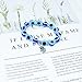 Unijew Blue Beads Evil Eyes Bracelet Hamsa Hand of Fatima for Girl Women Lucky Charm Stretch Bracelets Lucky Charm