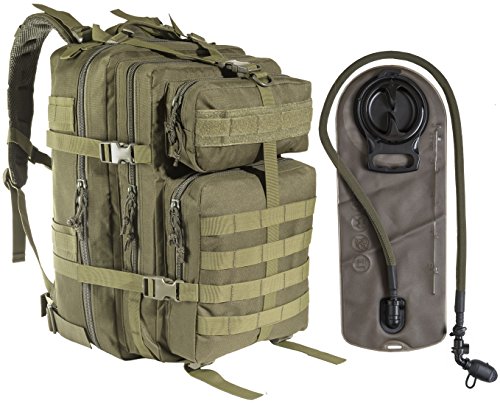 45l large military tactical molle backpack with 2.5l hy…