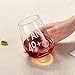 Wine Glass 49 + One Middle Finger 50th Birthday Gift for Men Women Funny Stemless Wine Glass Unique Gifts for Friend Wine Lover Turning 50 Perfect Party Decoration Big Capacity Better Sober Up 15Oz
