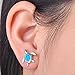 Adeser Jewelry Girls Lab Blue Opal Turtle 925 Silver Studs Promise Wedding Best Friend Party Stud Earrings for Her (blue)