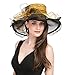 Saferin Women's Kentucky Derby Sun Hat Church Cocktail Party Wedding Dress Organza Hat Two Tone Color