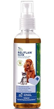 Natural Remedies Reliflam Spray for Itching and Redness for Dogs & Cats of All Breeds, 75ml