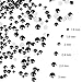 3456 Pcs Crystals Diamond Rhinestones AB Clear Flat Back Round Gems Flatback Glass Crystals Mixed Size Crystals Gems for Crafts Clothes Shoes Makeup Bags Decor, 6 Sizes(Black)