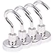 Magnetic Hooks - Strong Steel Organizing Hooks for Hanging Purses, Clothes, Towels - 4 Pc Set