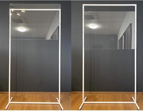 Amazon スポーツクラブ専用パーテーション 訳あり 高透明アクリル板 飛沫感染防止 軽量フレーム 衝立 組立簡単 スポーツジム 白 003 Diy 工具 ガーデン