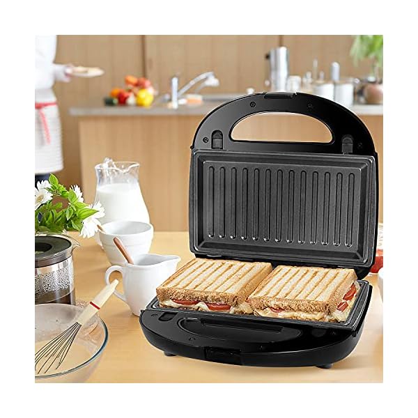 Kuyal-3-in-1-Snack-Maker-with-Waffle-Panini-and-Toasted-Sandwich-Plates-750W-Sandwich-Toaster-Maker-Waffle-Machine-Panini-Press-LED-Indicator-Lights-Cool-Touch-Handle-Anti-Skid-Feet-Black Kuyal 3-in-1 Snack Maker with Waffle, Panini and Toasted Sandwich Plates, 750W Sandwich Toaster Maker, Waffle Machine…