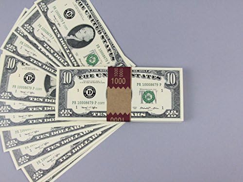 Prop Movie Money Real looking series 1980's COPY $1000 full print prop money stack for film making, photography, pranks, advertisement and novelty