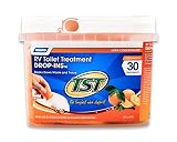 Camco TST Ultra-Concentrated Citrus Scent RV Toilet Treatment Drop-Ins, Formaldehyde Free, Breaks Down Waste And Tissue, Septic Tank Safe, Treats up to 30 - 40 Gallon Holding Tanks (30-Pack)