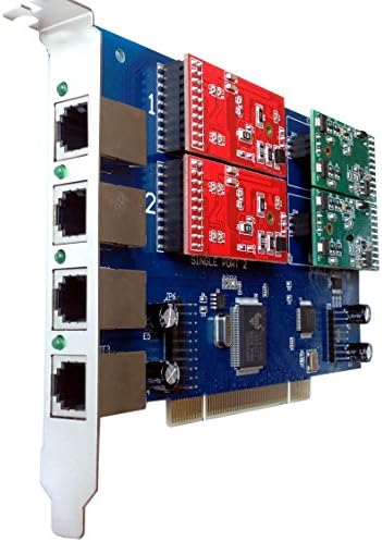 4 Port Analog Card with 2 FXS + 2 FXO Ports For FreePbx,Elastix,Trixbox,Asterisk Card PCI FXO FXS Voice card