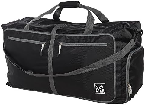 Foldable Sports Gym Bag Travel Duffle Bag Lightweight Weekend Bag for Men, Women, Girls, Boys, Water Resistant Nylon
